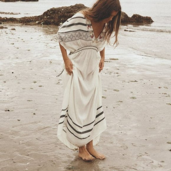 ZARA BEADED KAFTAN DRESS Size M-L - Picture 2 of 6